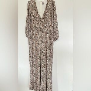 Chico's Leopard Cheetah Animal Print Jumpsuit Romper Sz 3 US 16 NEW